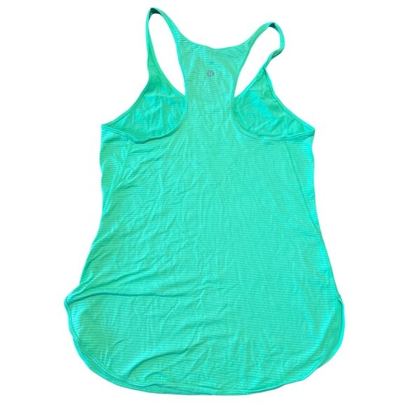 Lululemon Athletica Womens Racerback Tank Top Green Striped Size Small - Picture 4 of 5